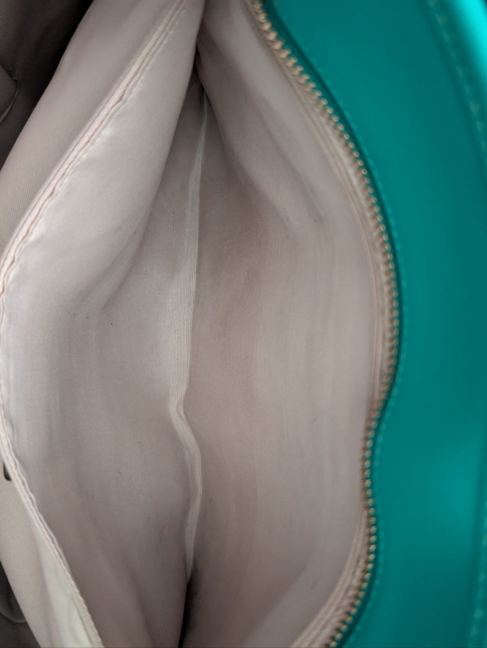 Coach Peyton Turquoise Tote with Gold Accent - Picture 12 of 13